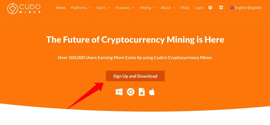 Cudo Miner Tutorial: Sign up an account