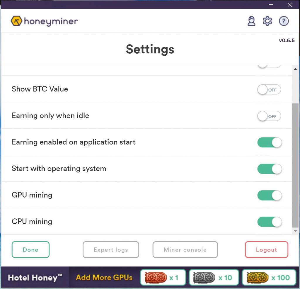 Honeyminer Tutorial: Settings to finetune the mining software